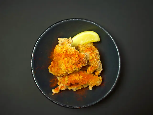 Karaage: Japanese fried chicken with lemon and Sichuan mayo